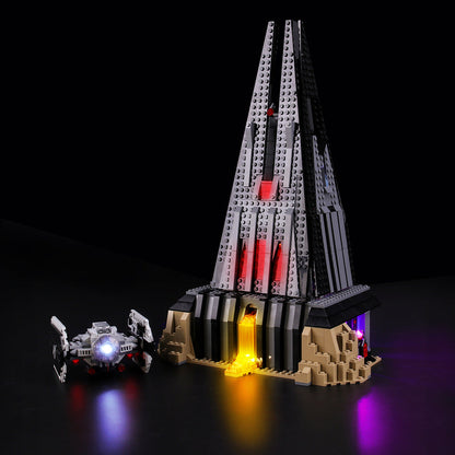 lego darth vader castle with lights