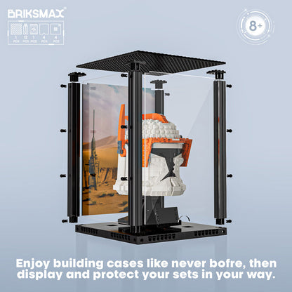 Briksmax-Vitrine für LEGO-Helme (Produktgewicht: 1,090 kg)