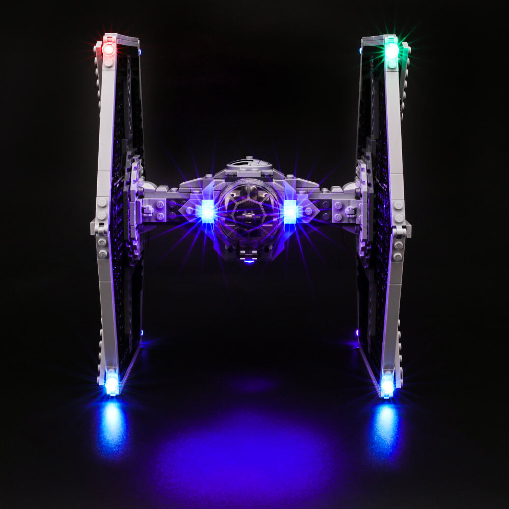 lego star wars tie fighter 75211 with lights