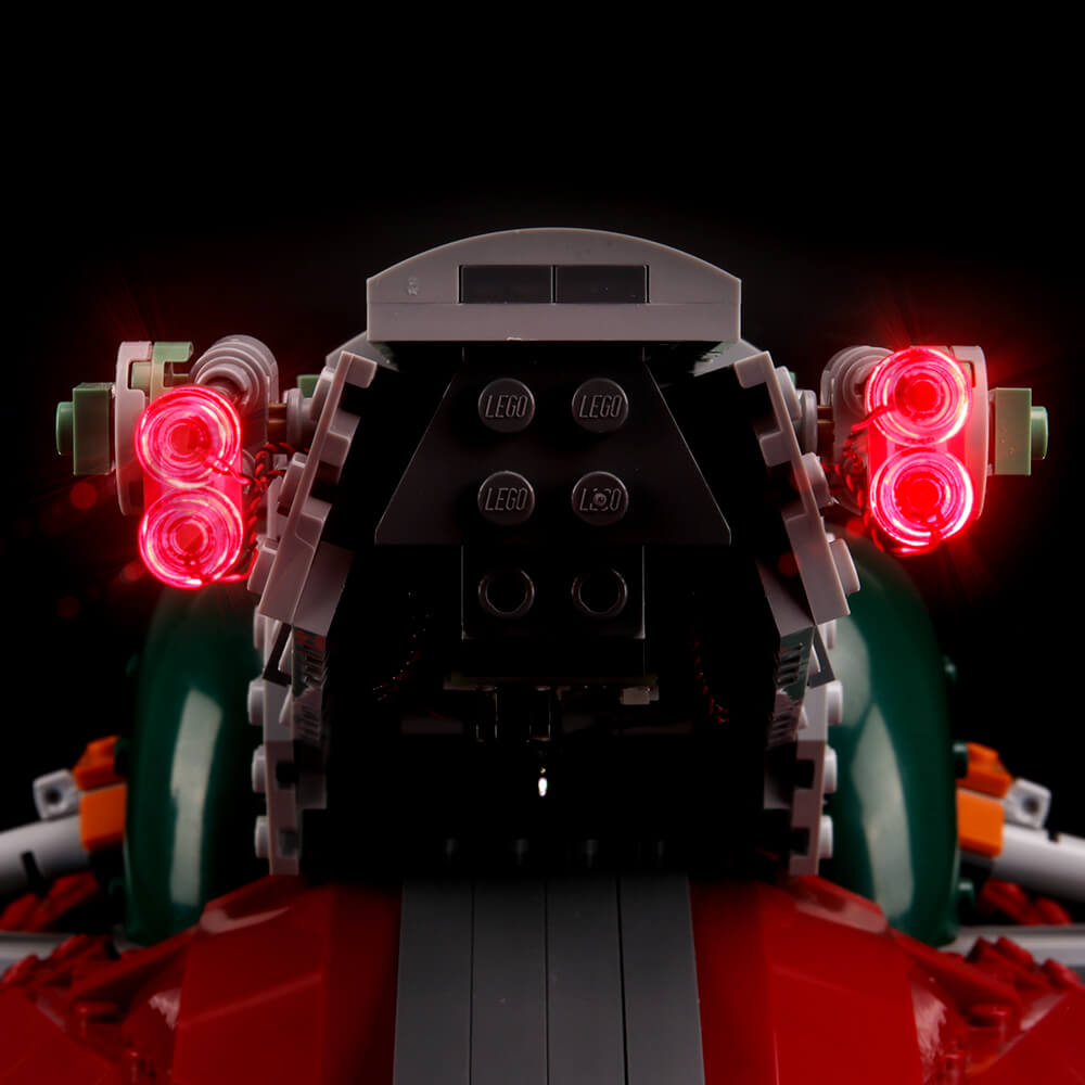 Slave I 75243 with red lights