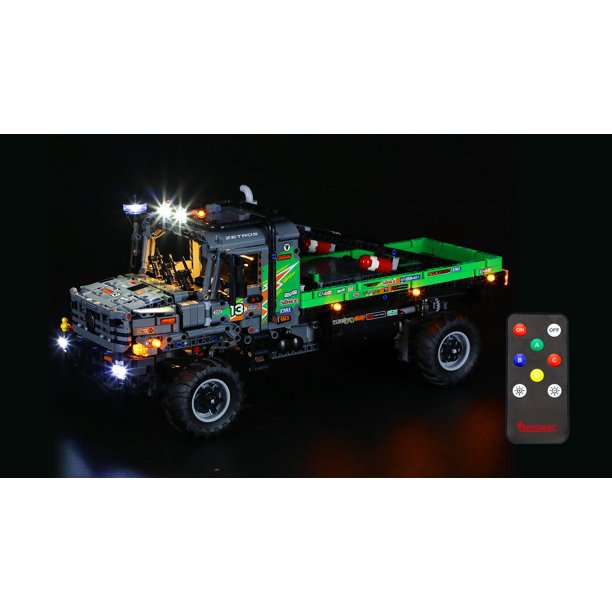 BRIKSMAX LED Lighting Kit for 4x4 Mercedes-Benz Zetros Trial Truck Compatible with 42129 Building Model, Light Set with Remote Control(Not Include The Building Set)