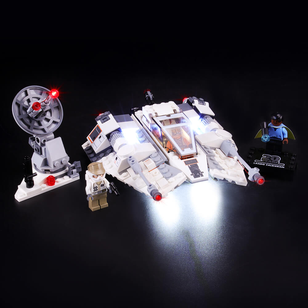 star wars snowspeeder 75259 with lights