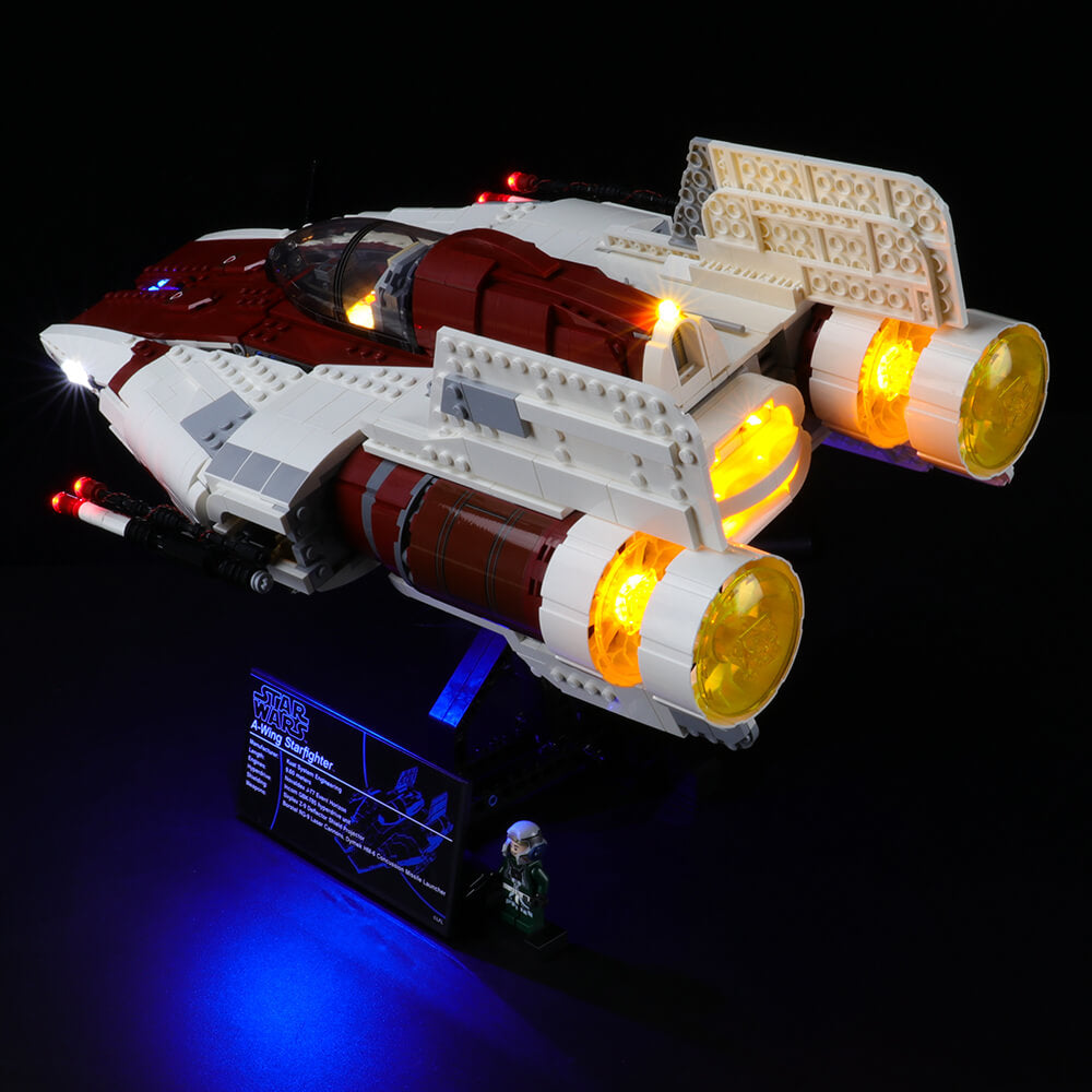 light up a-wing star fighter 75275