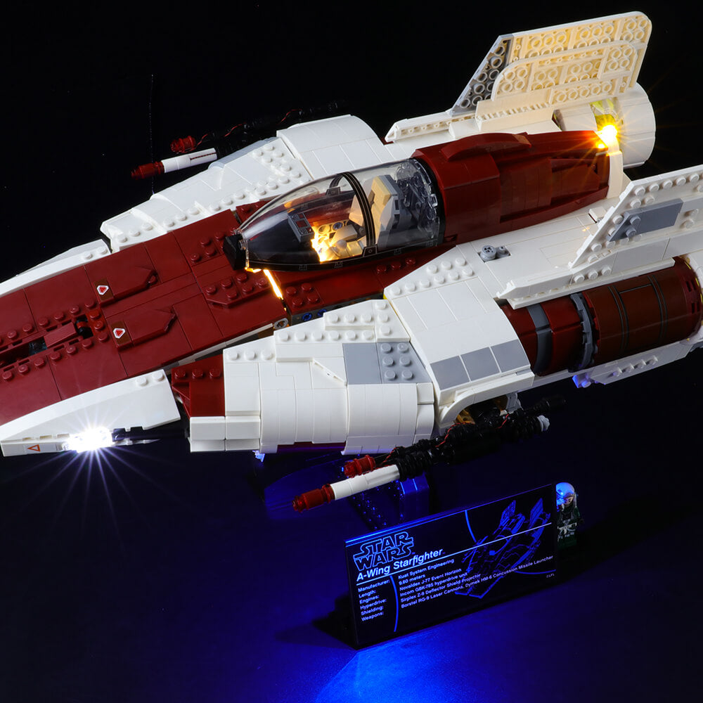  lego ucs a wing starfighter with led lights