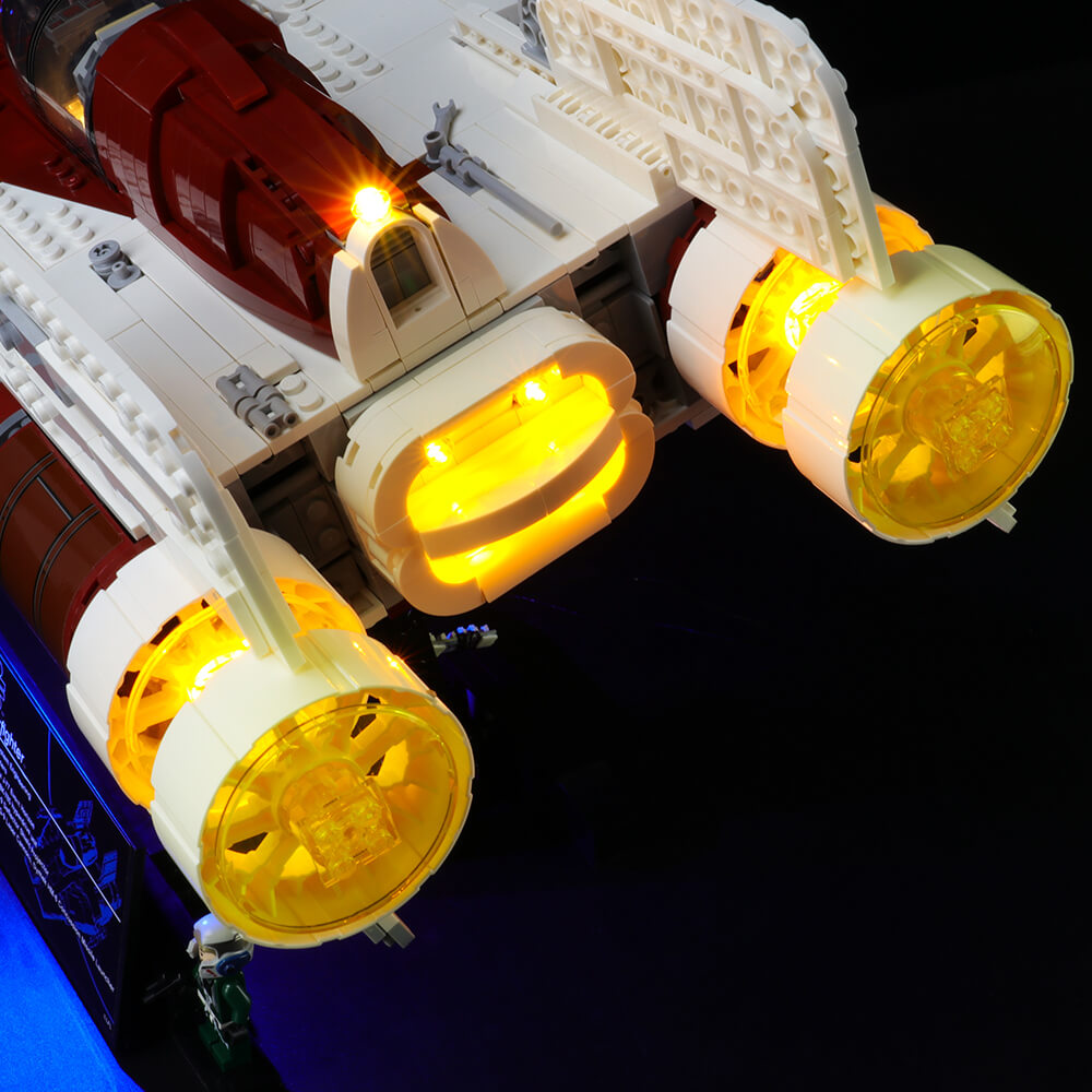 lego ucs a wing starfighter with yellow lights