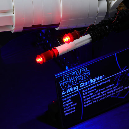 lighted lego a-wing star fighter 75275