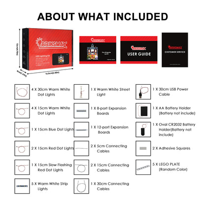 Briksmax Light Kit For Fire Brigade 10197