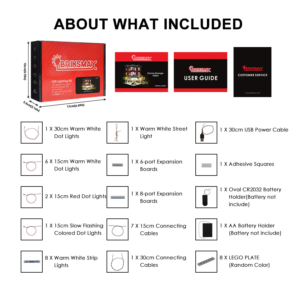 Briksmax Light Kit For Corner Garage 10264