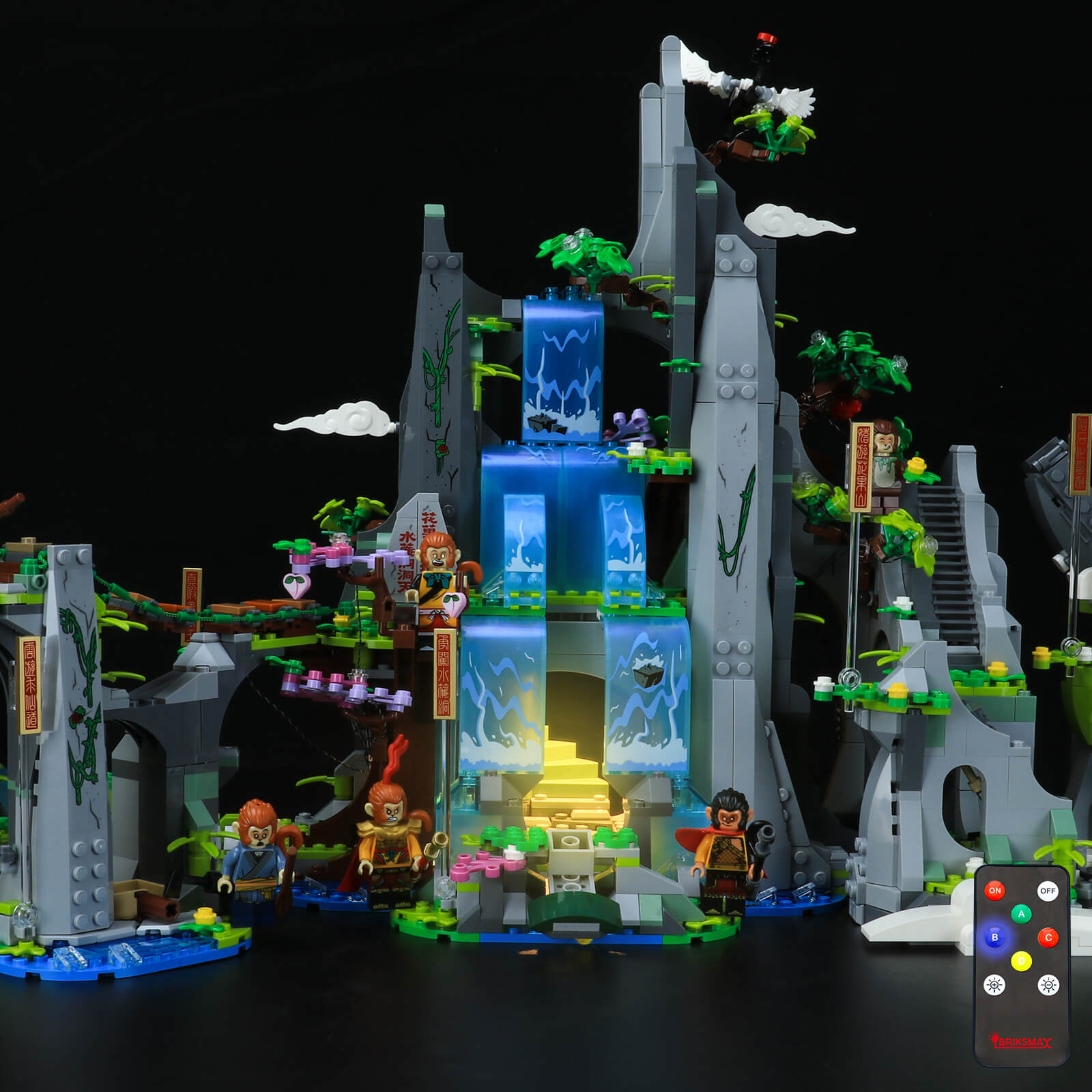 add led lights to lego flower fruit mountain 