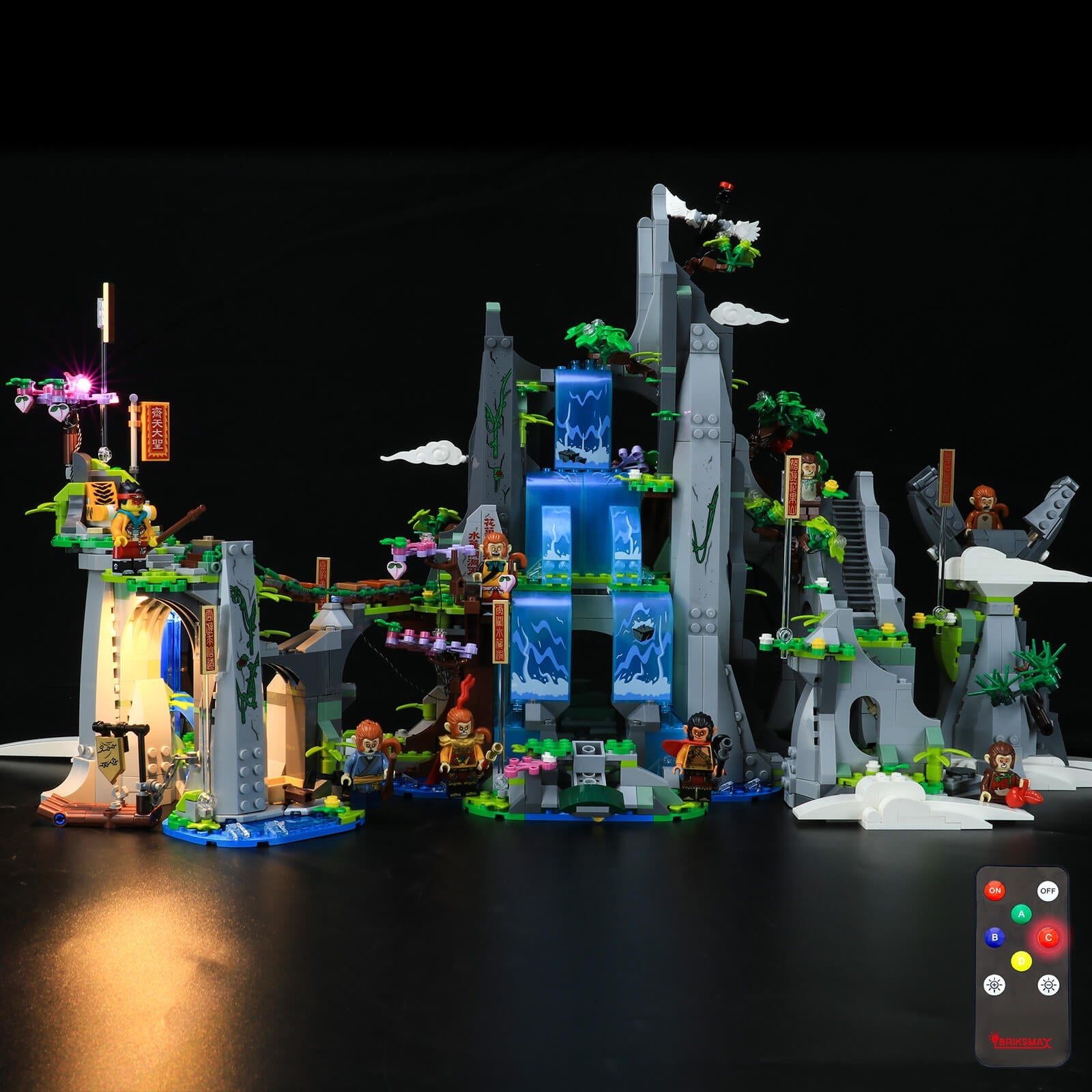 light up lego flower fruit mountain 