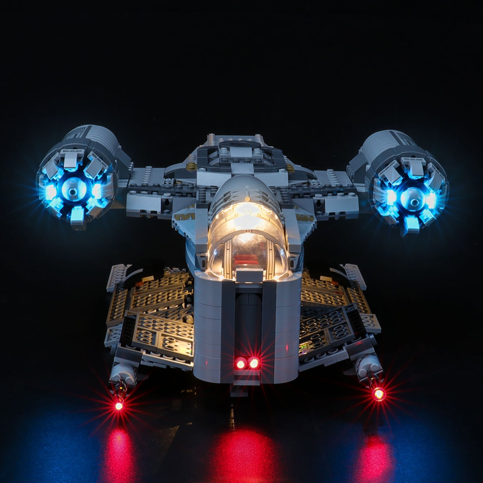 install led lights in lego star wars the razor crest