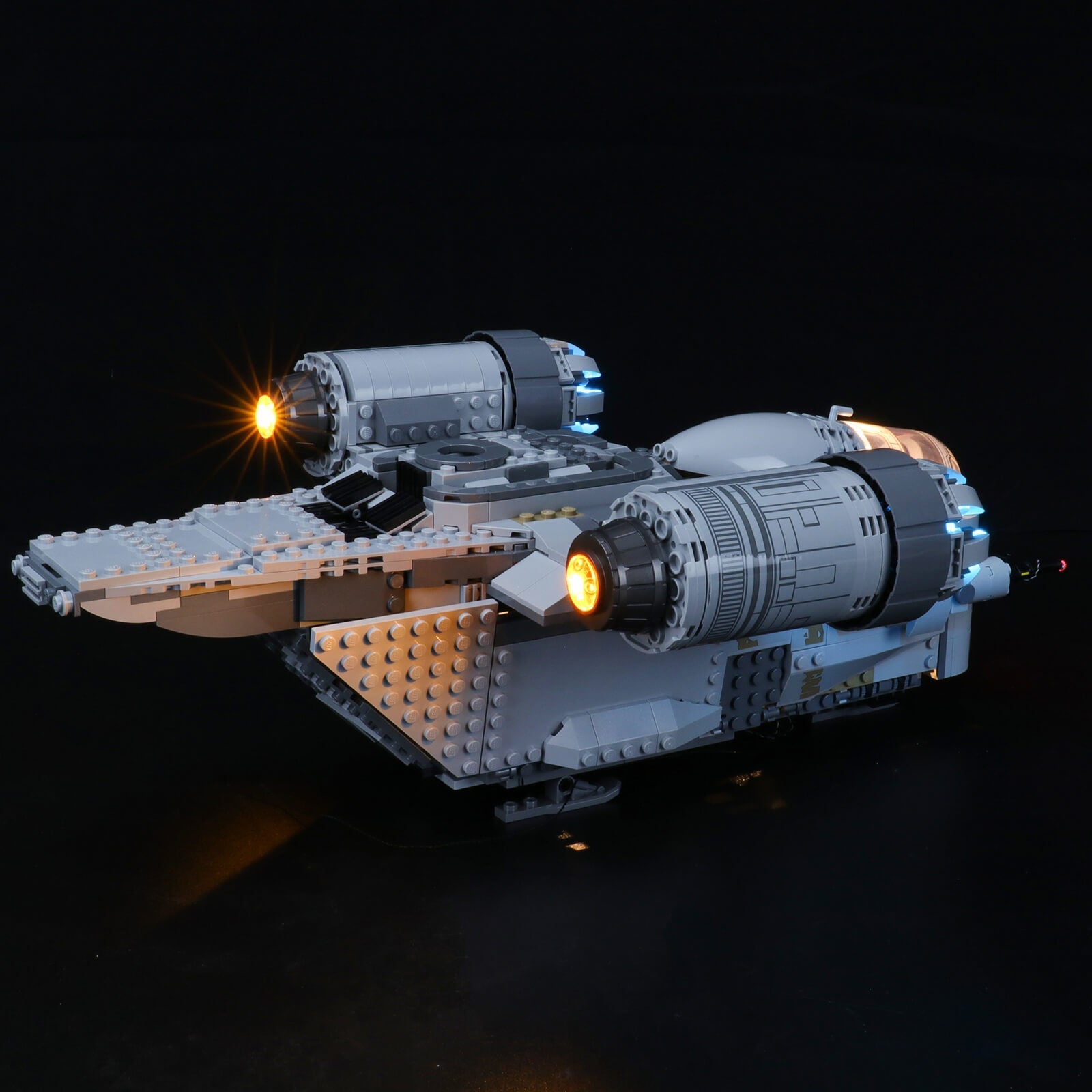 lego razor crest with warm lights