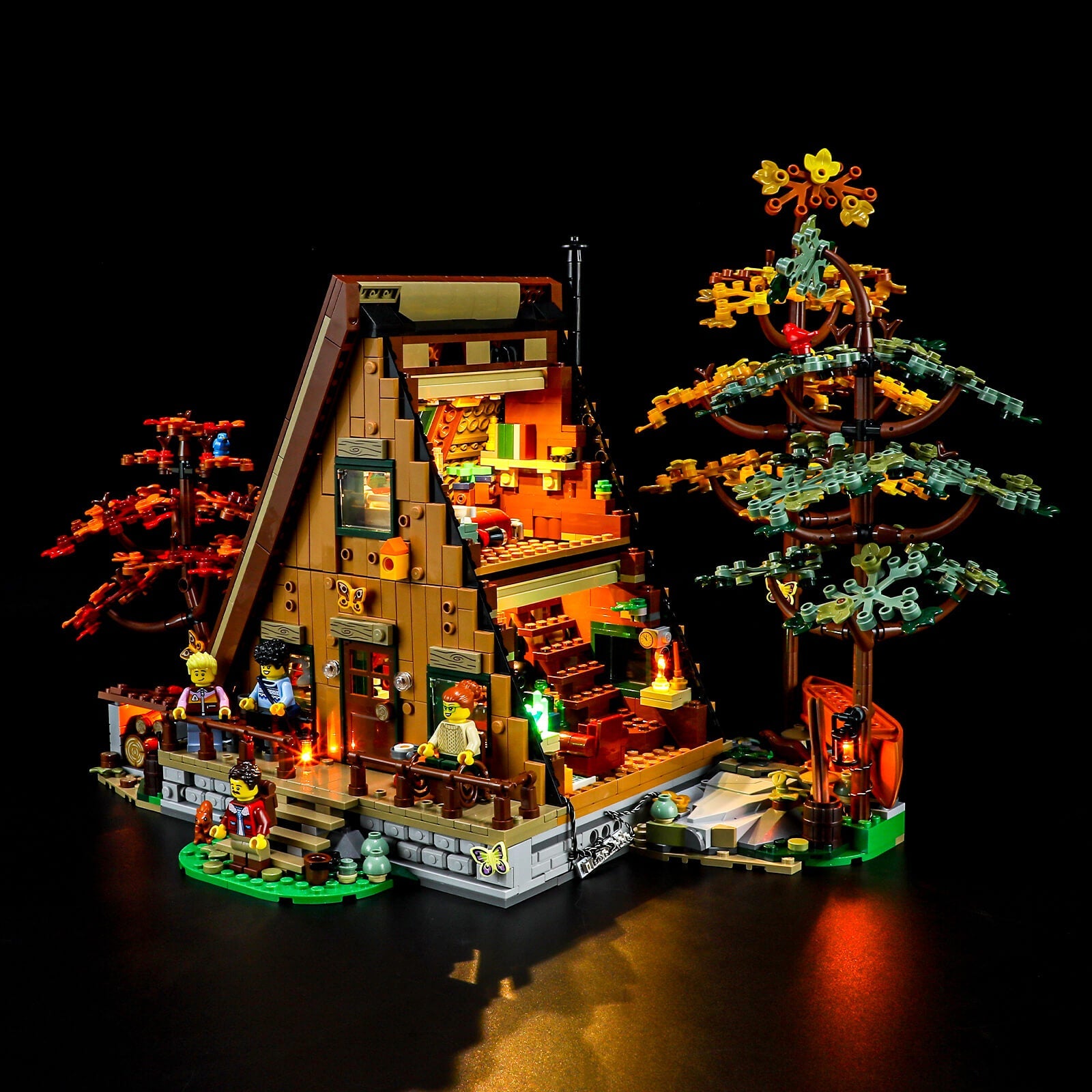add led lights to Lego A-Frame Cabin 21338