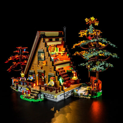 add led lights to Lego A-Frame Cabin 21338