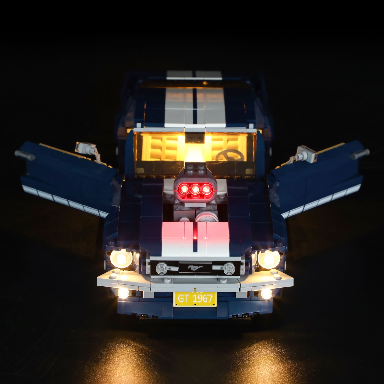 lighting lego mustang 10265 open door