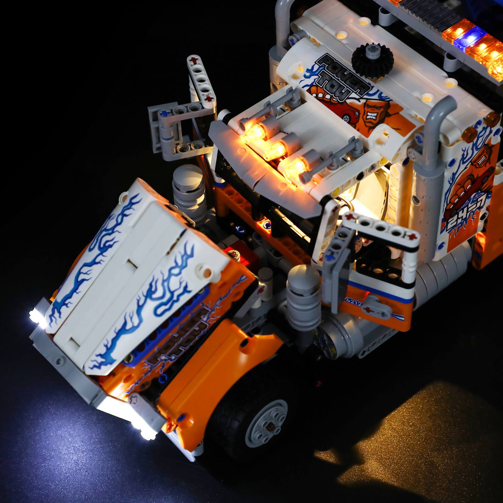 add lights to lego 42128 tow truck