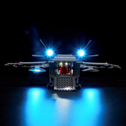 add led lights to The Avengers Quinjet 76248
