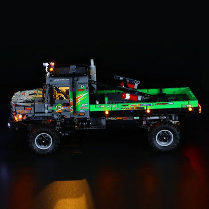 BRIKSMAX LED Lighting Kit for 4x4 Mercedes-Benz Zetros Trial Truck Compatible with 42129 Building Model, Light Set with Remote Control(Not Include The Building Set)