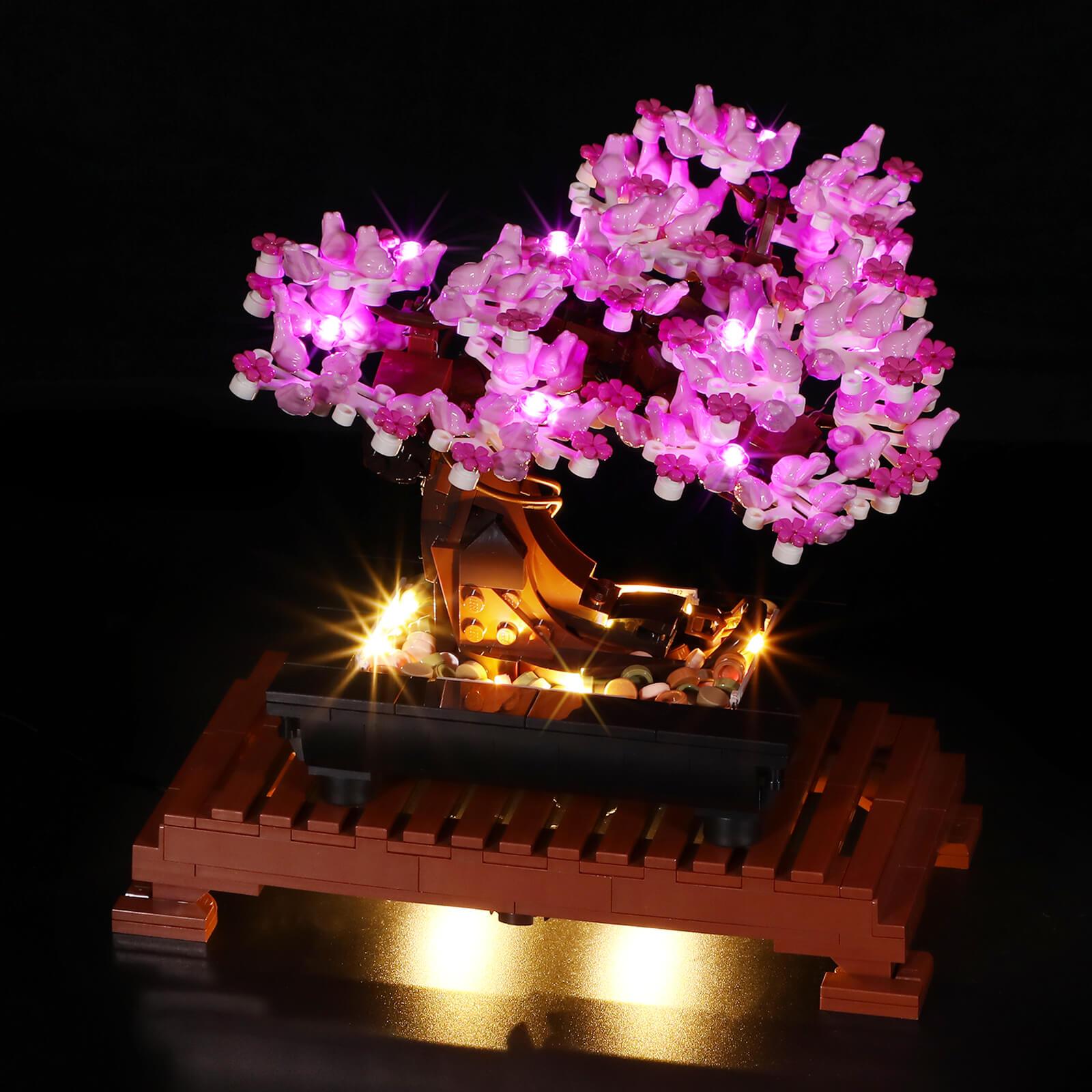lego bonsai tree frogs Light Kit For Lego Bonsai Tree 10281(Pink Blossoms) – Briksmax