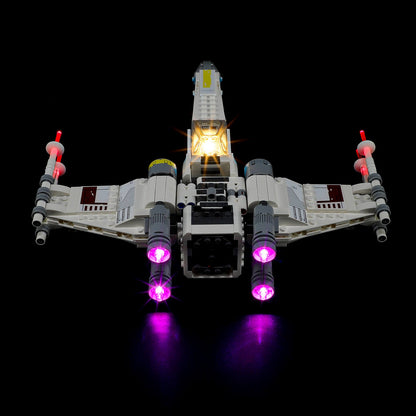 lighting Lego Luke Skywalker’s X-Wing Fighter 75301 