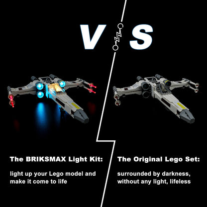 Lego Luke Skywalker’s X-Wing Fighter 75301 light kit from Briksmax