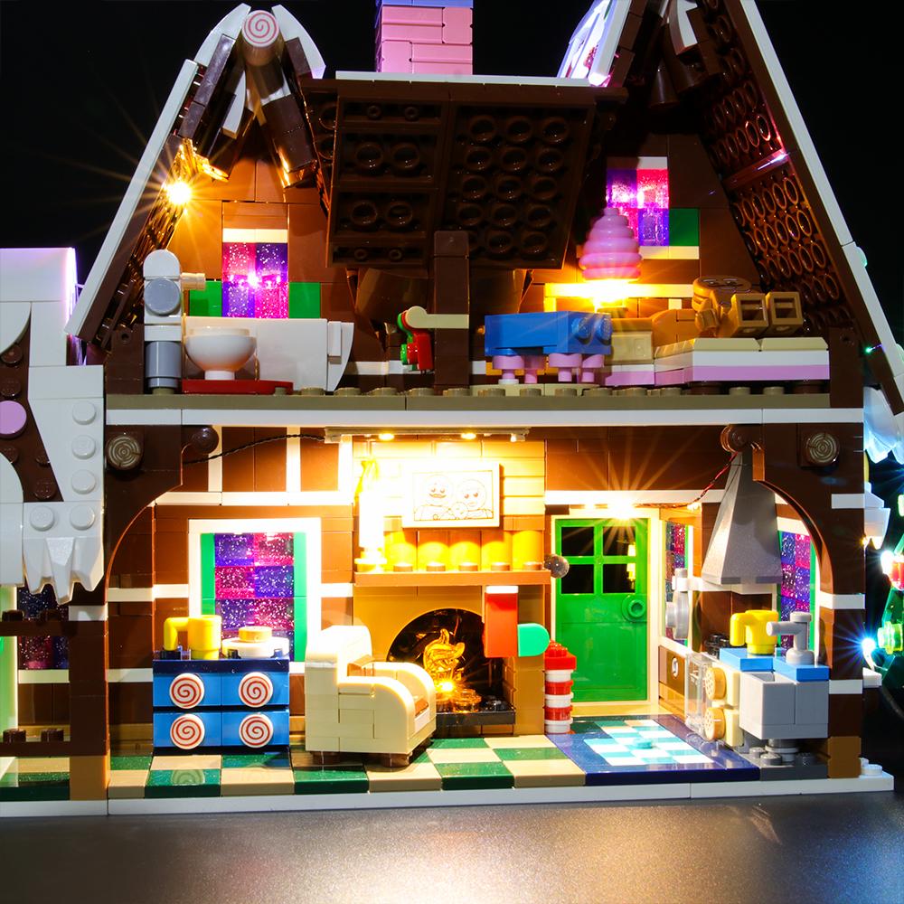 christmas lego gingerbread house backside