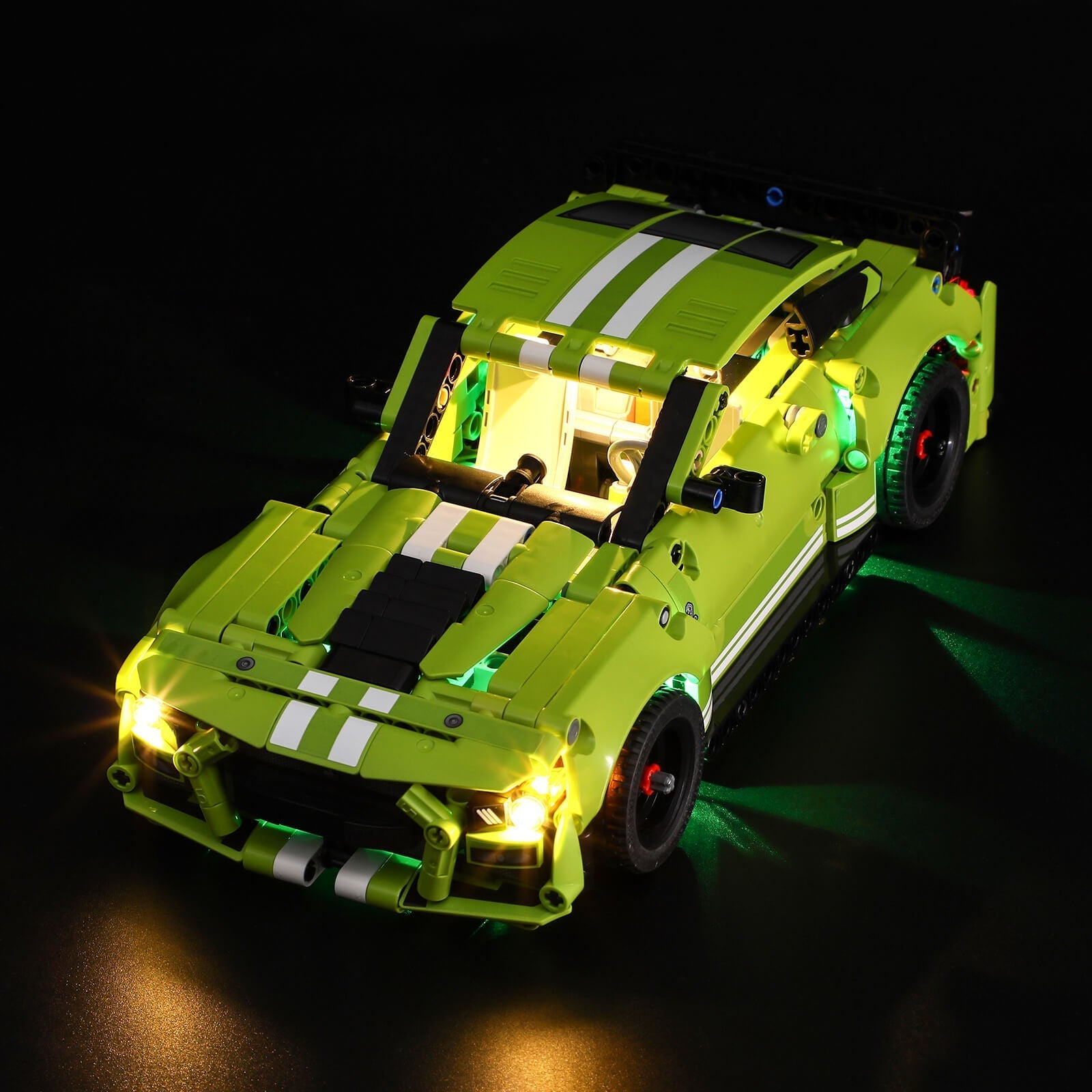 lego ford mustang shelby gt500 with lights
