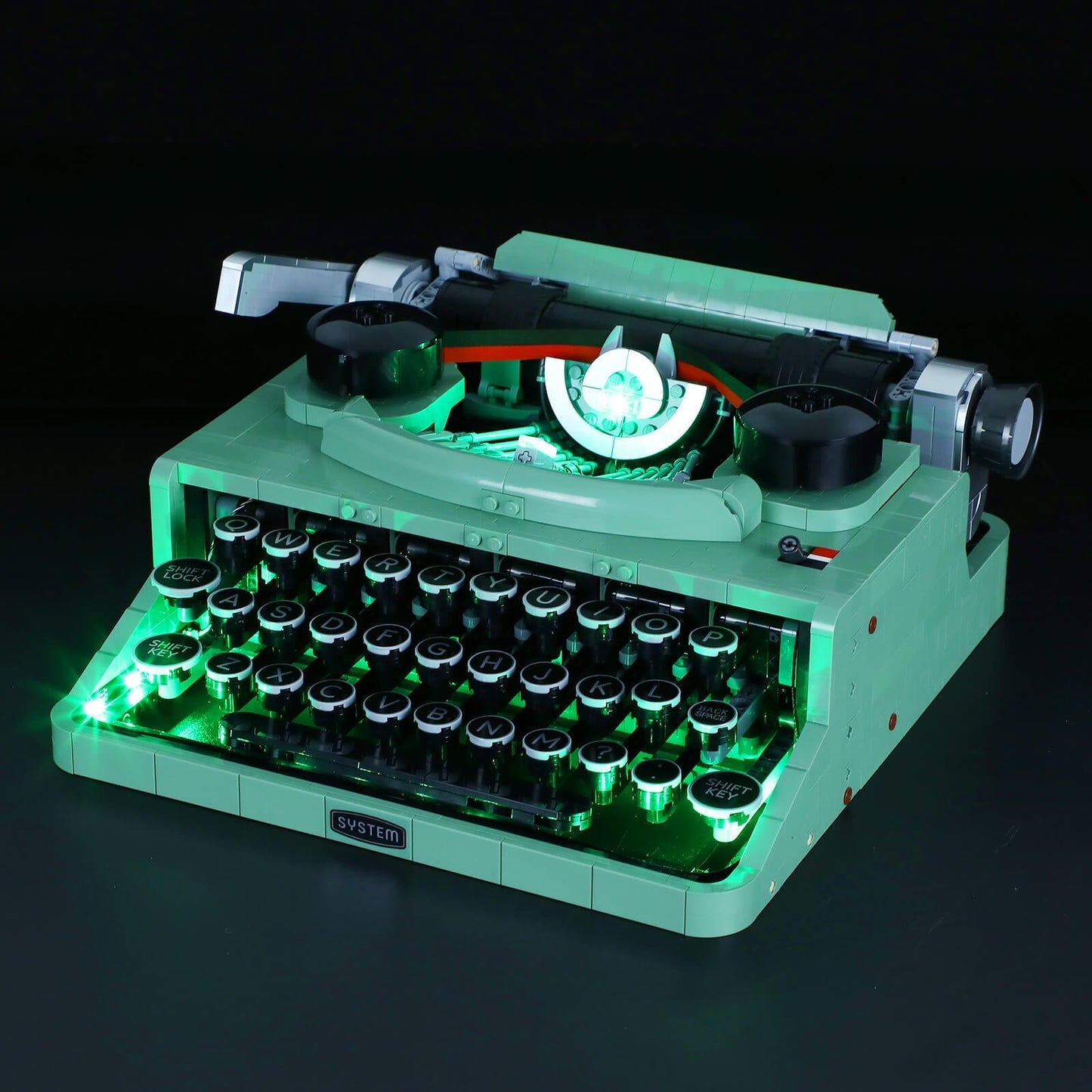 lego ideas typewriter set 21327 lighting system