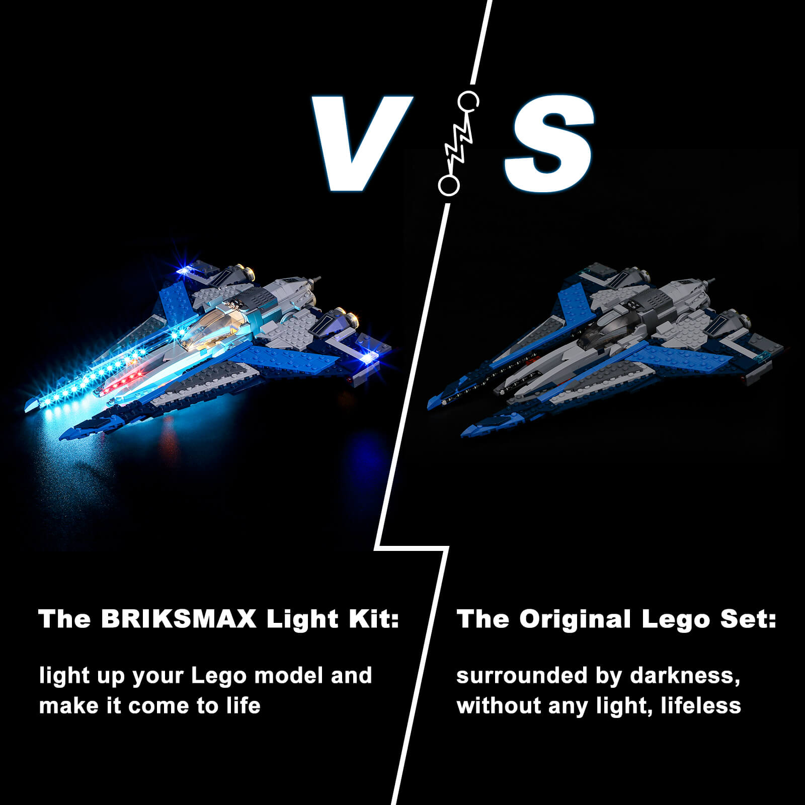 lego star wars mandalorian starfighter night mode