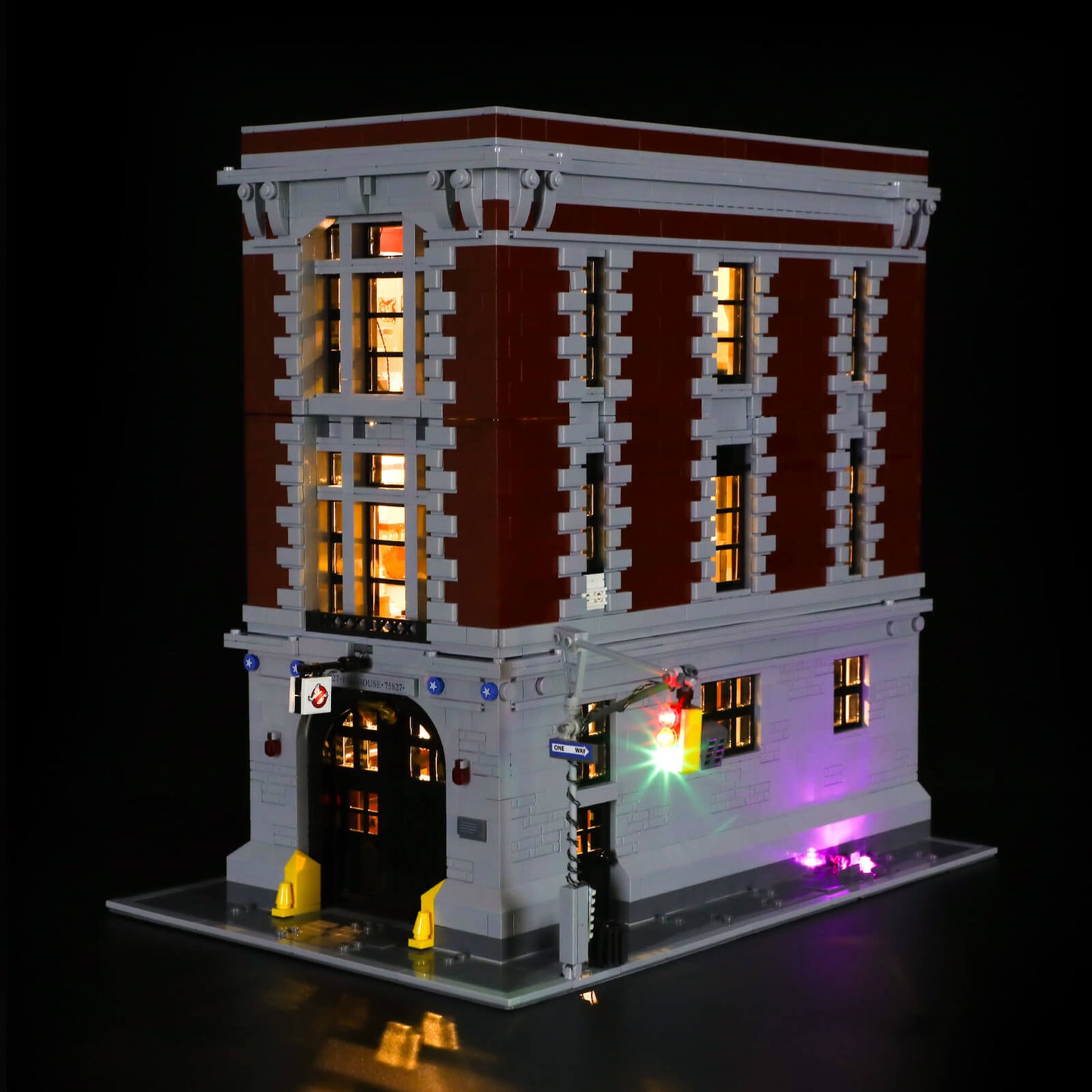 lego firehouse headquarters lighting system