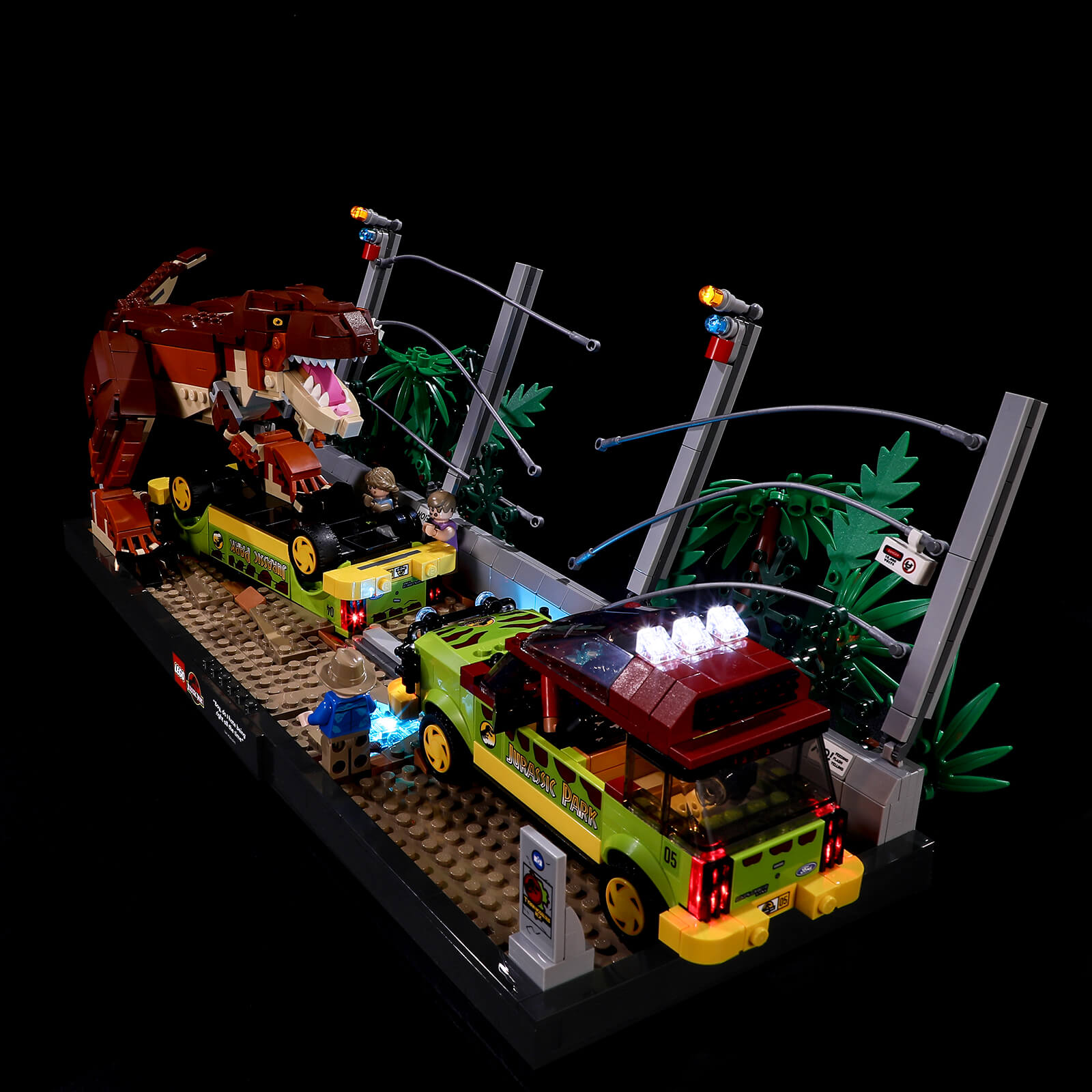 add led lights to LEGO Jurassic Park 76956 T. rex Breakout