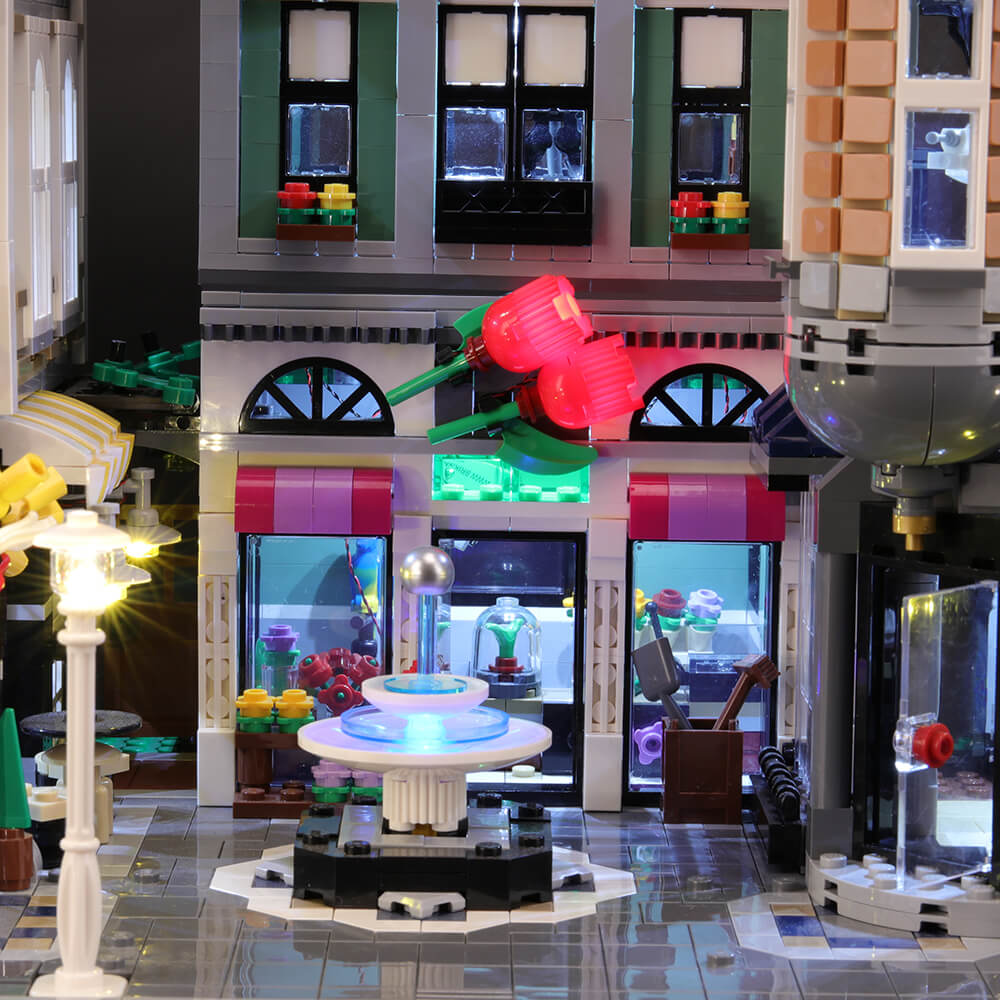 light up lego 10255 creator assembly square