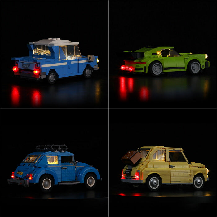 light up lego city car moc