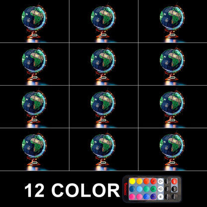 different lighting effect of The Globe 21332