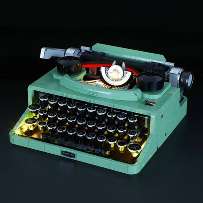 light up lego ideas typewriter set 21327