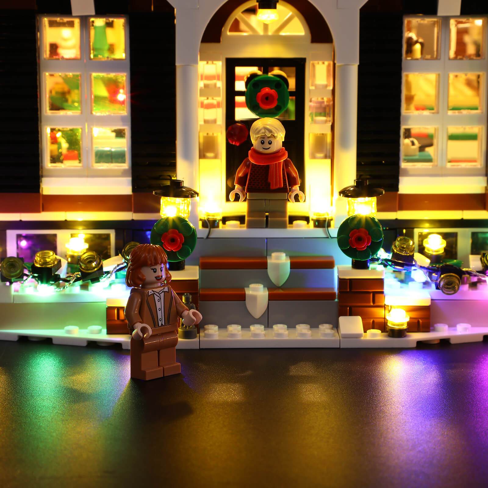lighting lego home alone house