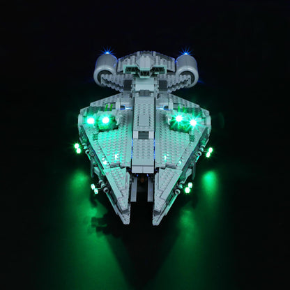 lego moff gideon cruiser with green lights