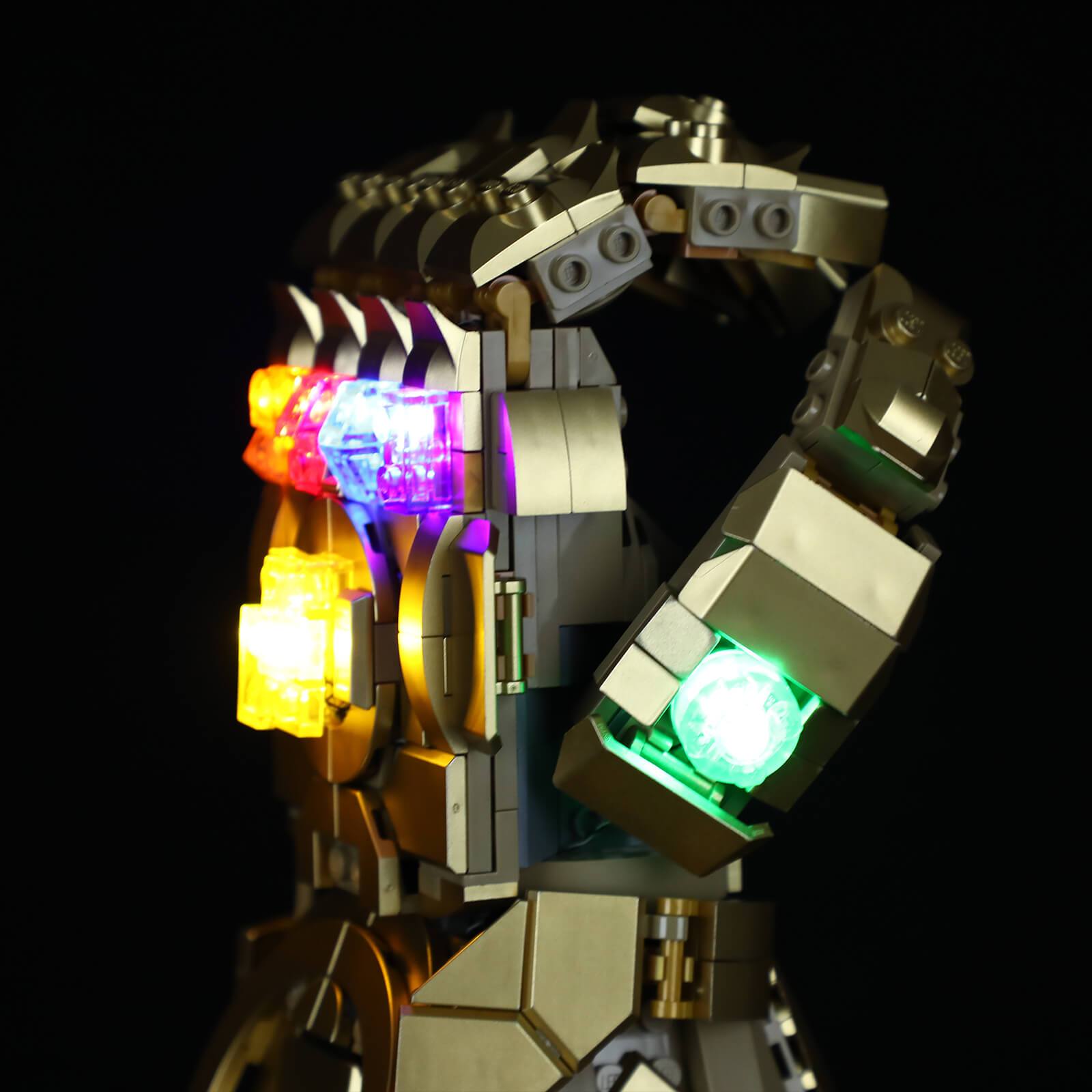 lego infinity handschuh beleuchtung Compatible Light Kit For Lego Infinity Gauntlet 76191 – Briksmax