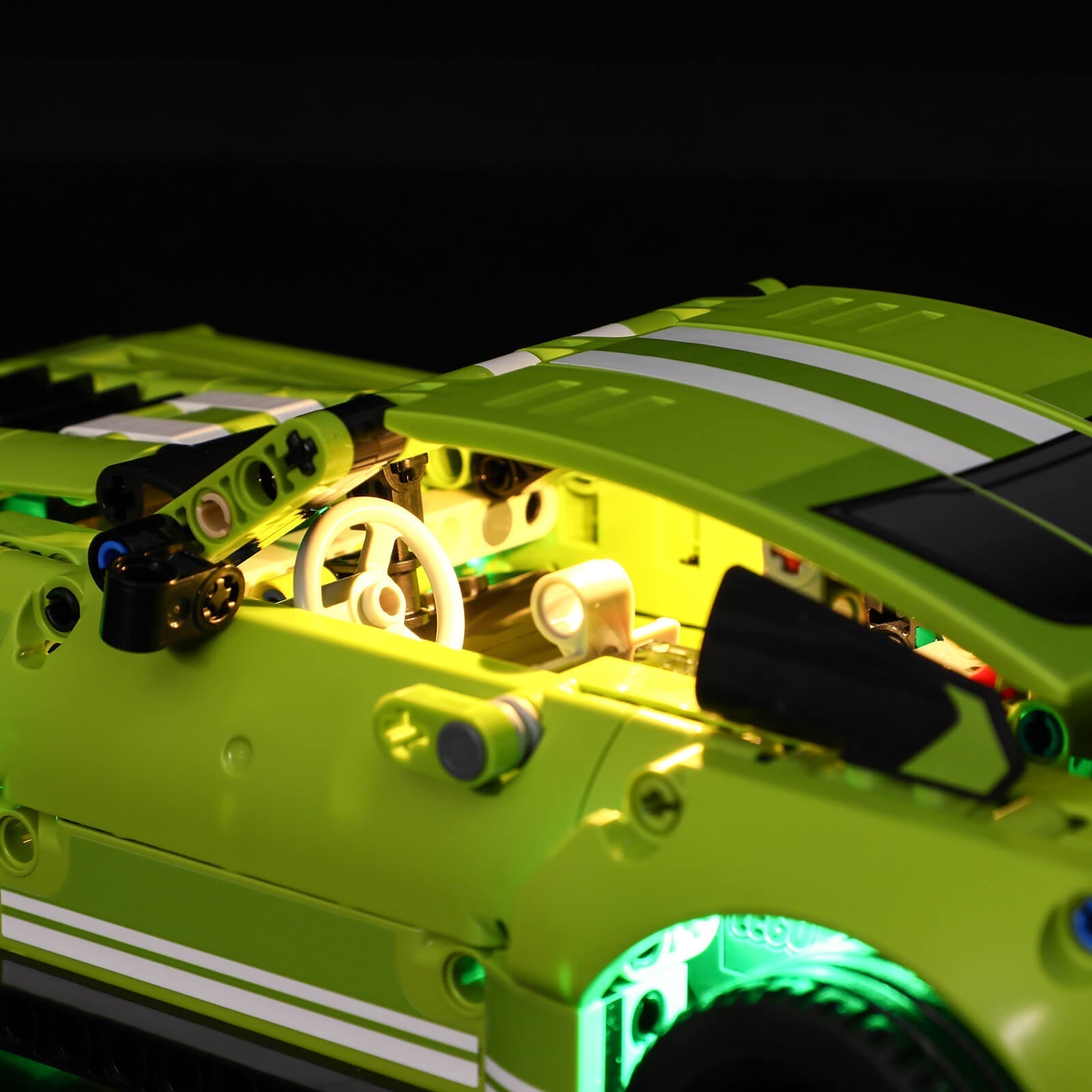 lego technic mustang gt500 warm white lights