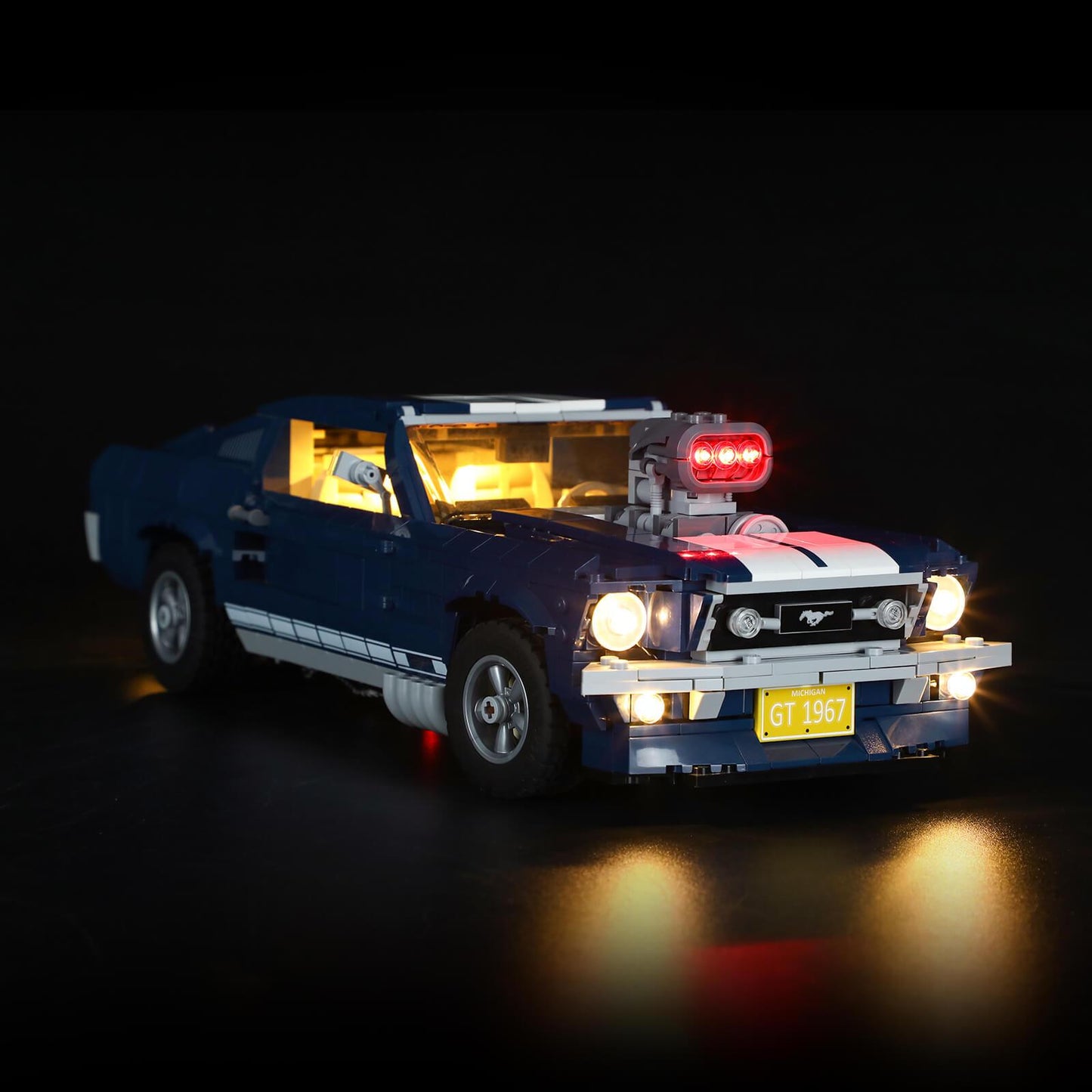 lego ford mustang gt with light