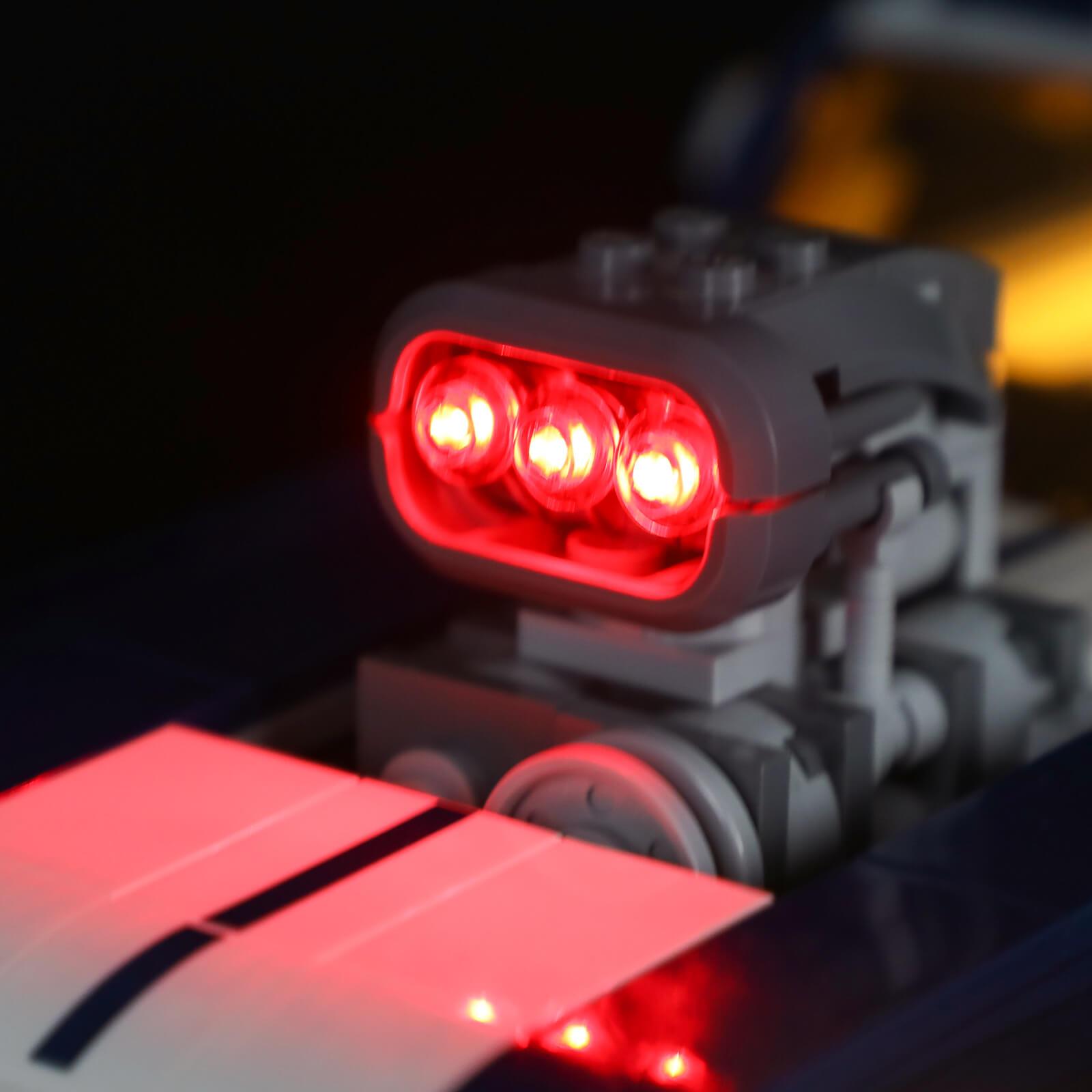 lego mustang supercharger with red light