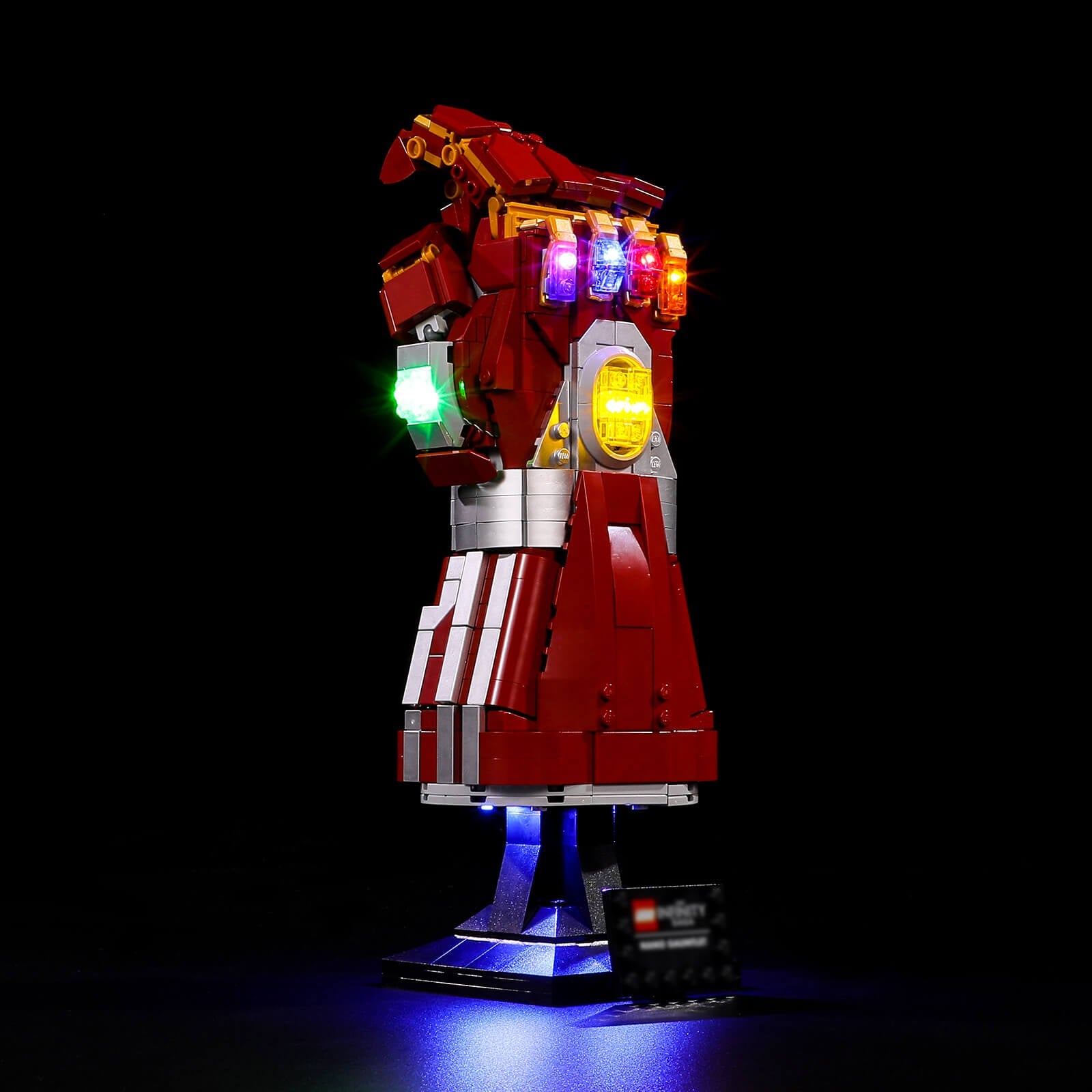 lego 76223 marvel iron mans nano handschuh Compatible Light Kit For Lego Nano Gauntlet 76223 – Briksmax
