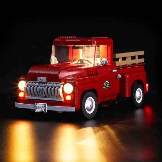 lego pickup truck 10290 with led lights