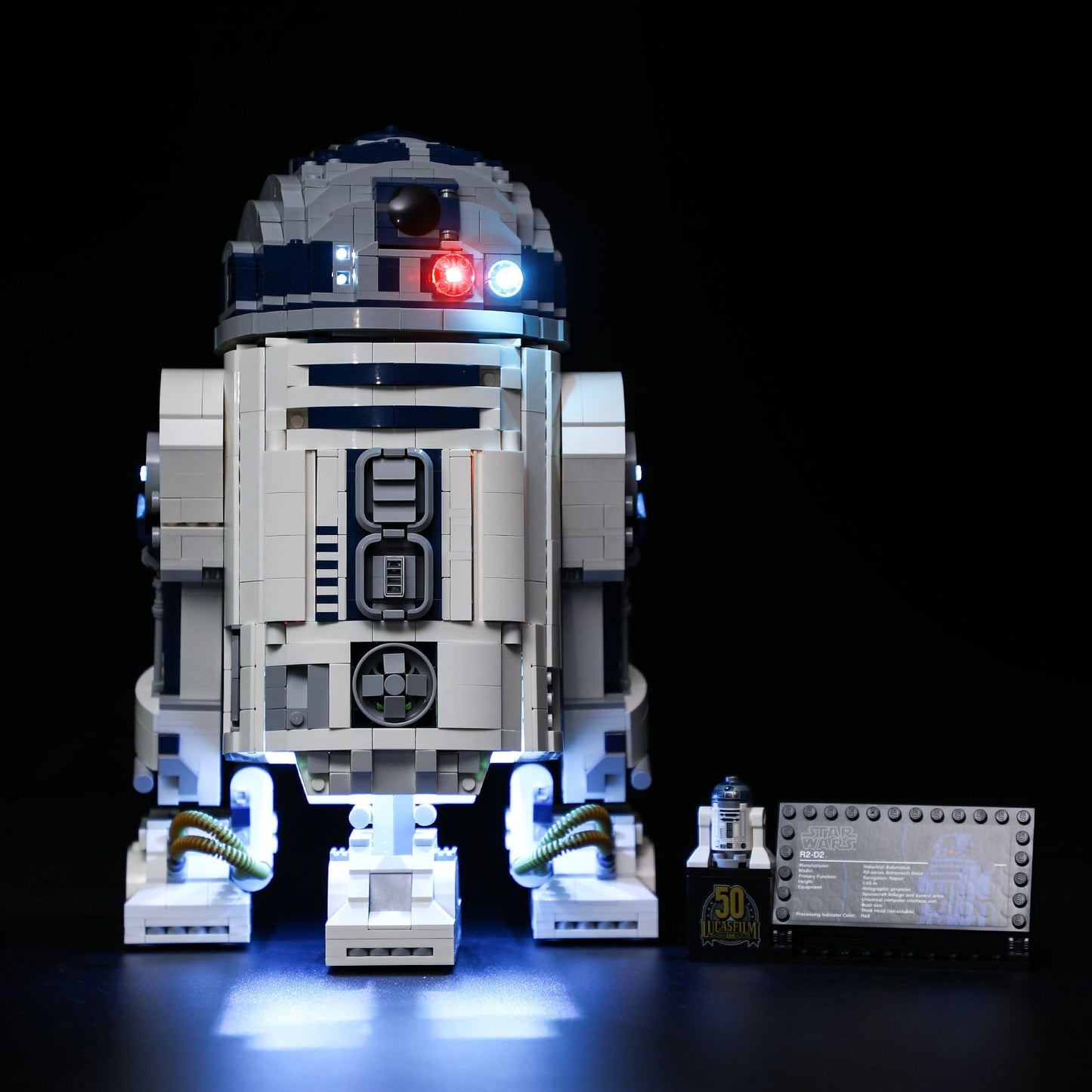 add lights to lego r2-d2 75308