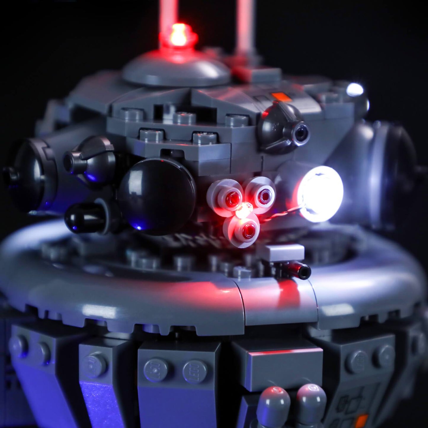 add red lights to star wars lego probe droid