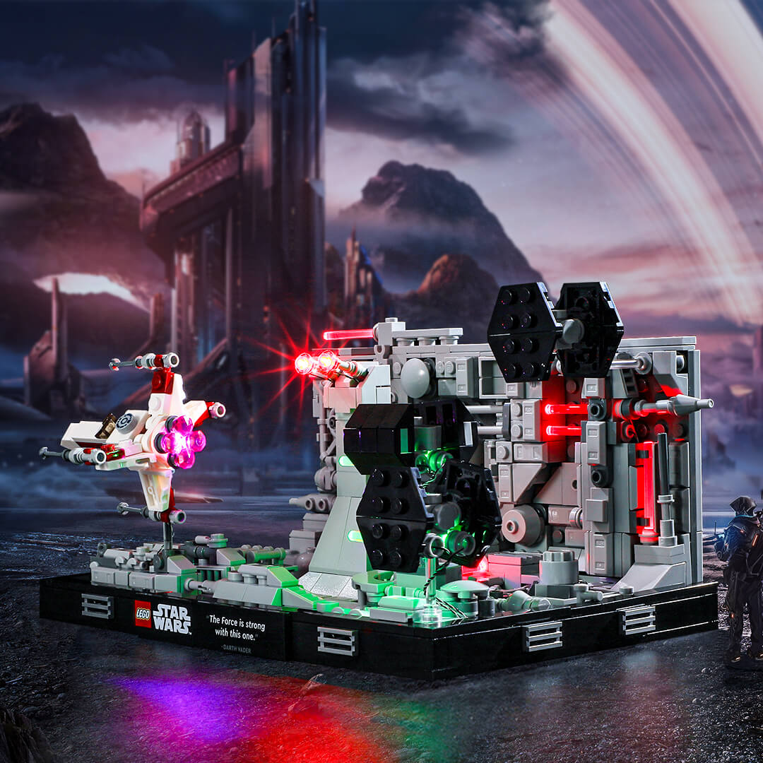 Lego 75329 Death Star Trench Run with Briksmax light kit