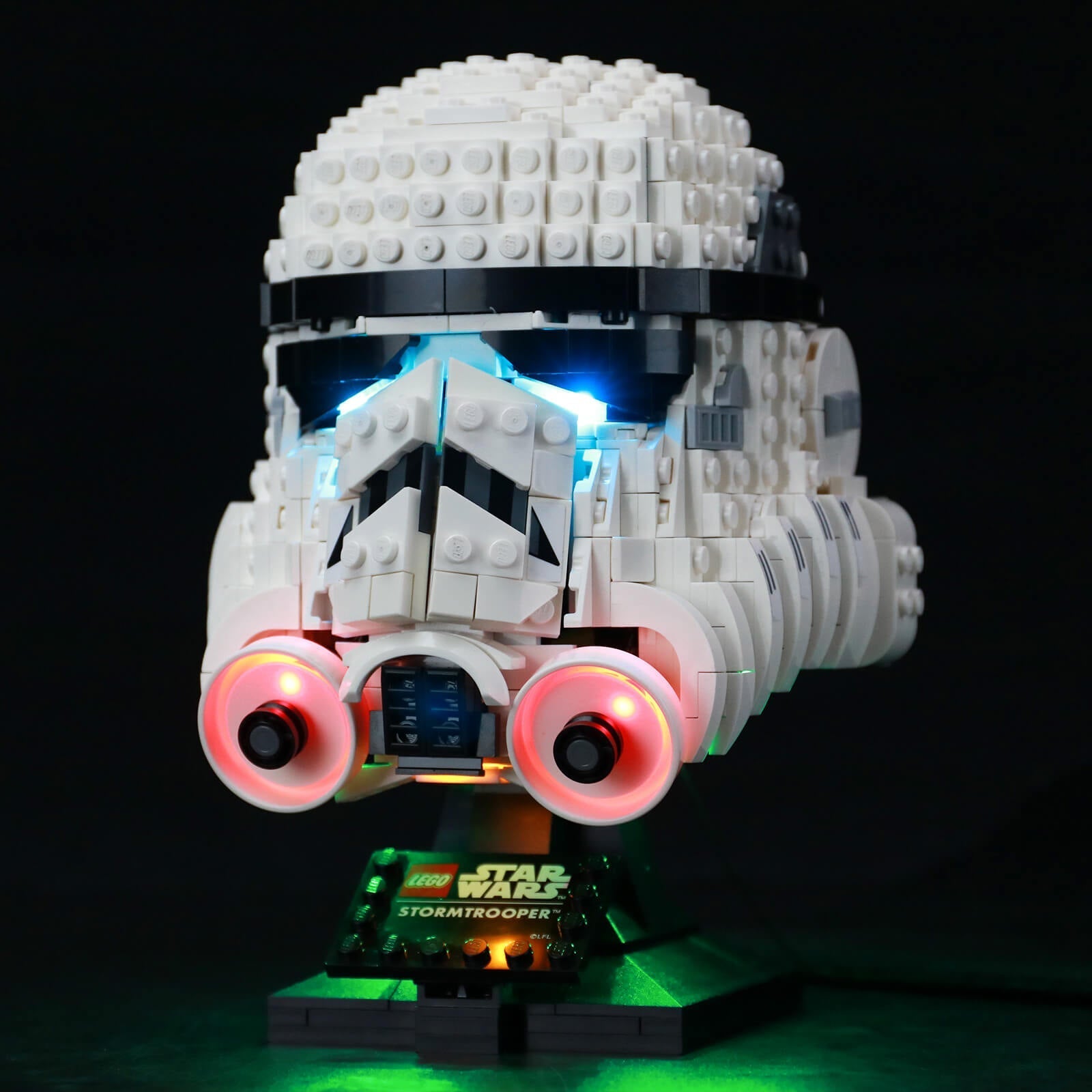 lego stormtrooper helmet moc with lights
