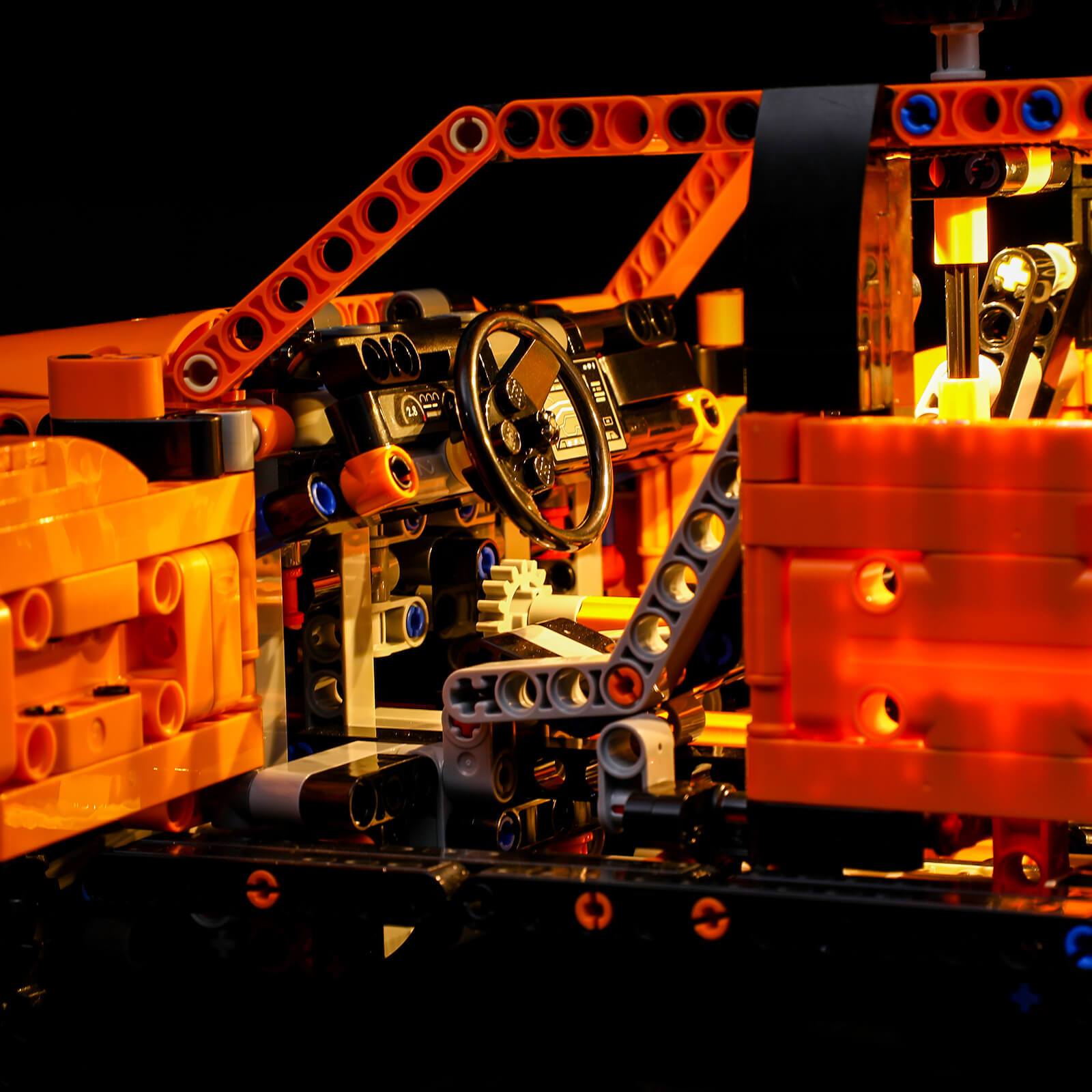 add warm lights to the lego technic ford raptor cabin