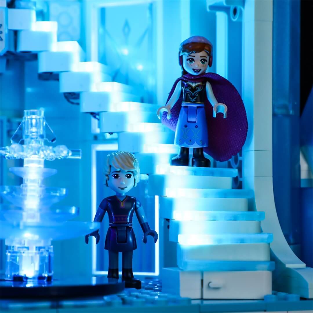 curved, double-sided staircase of Lego ice castle 43197