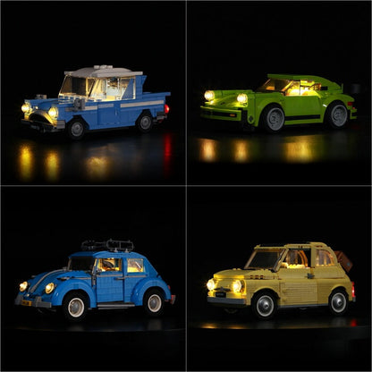 moc lego cars with led light